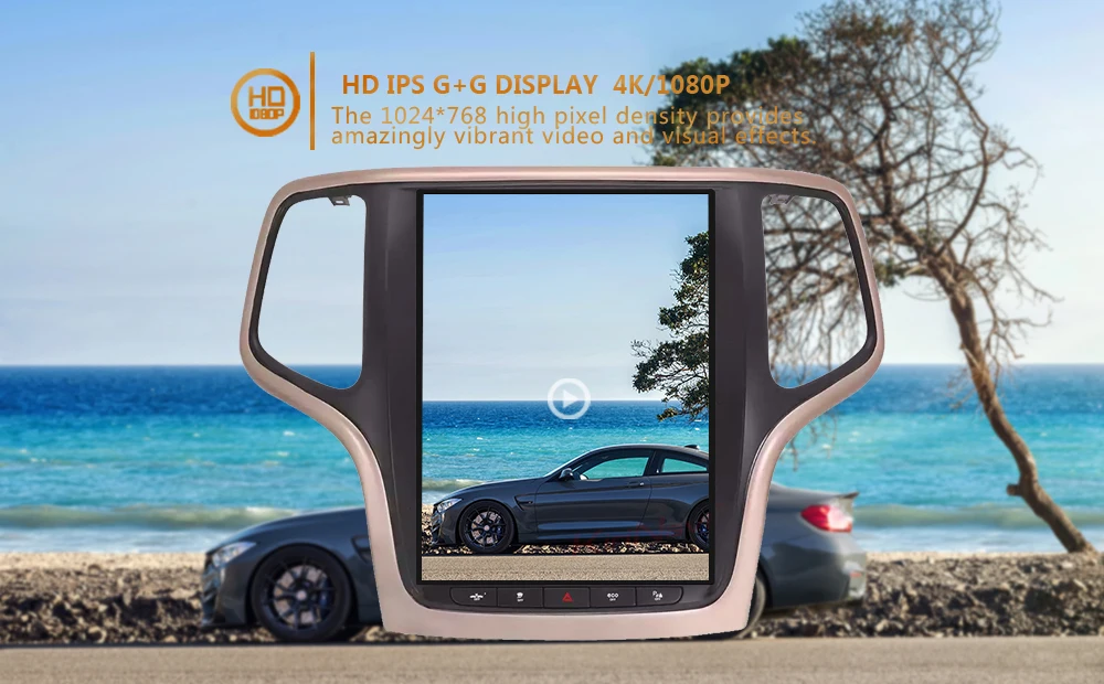KiriNavi вертикальный экран Tesla стиль Android 8,1 10," Автомобильная Радио gps навигация для JEEP Grand Cherokee автомобильный dvd-плеер+ 4G