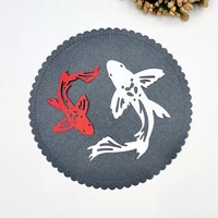 two fish cutting dies scrapbooking embossing folders for card making album decorative craft stencil greeting photo paper