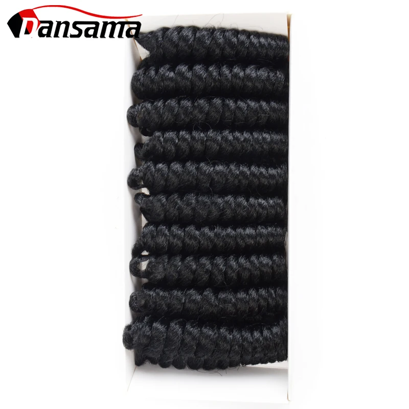 

DANSAMA 6 Inch Short Curly Spring Crochet Braiding Hair For Women 20 Roots/pack Synthetic Crochet Braids Hair Extensions