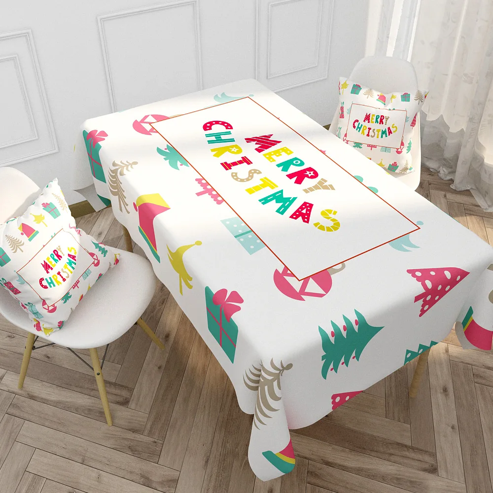 2020 Рождественская скатерть INS мультяшная прямоугольная пятнистая для вечерние