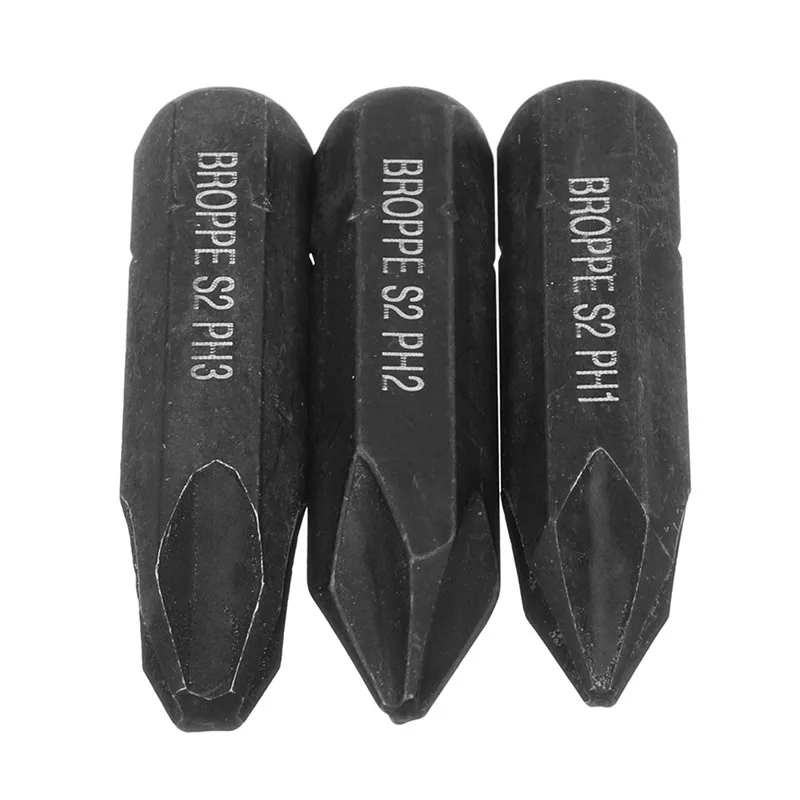 

3Pcs Screwdriver Bit Set For Heavy Duty Impact Driver Set Screwdriver Bits 8mm Hex Shank Cross Phillips Electric Magnetic