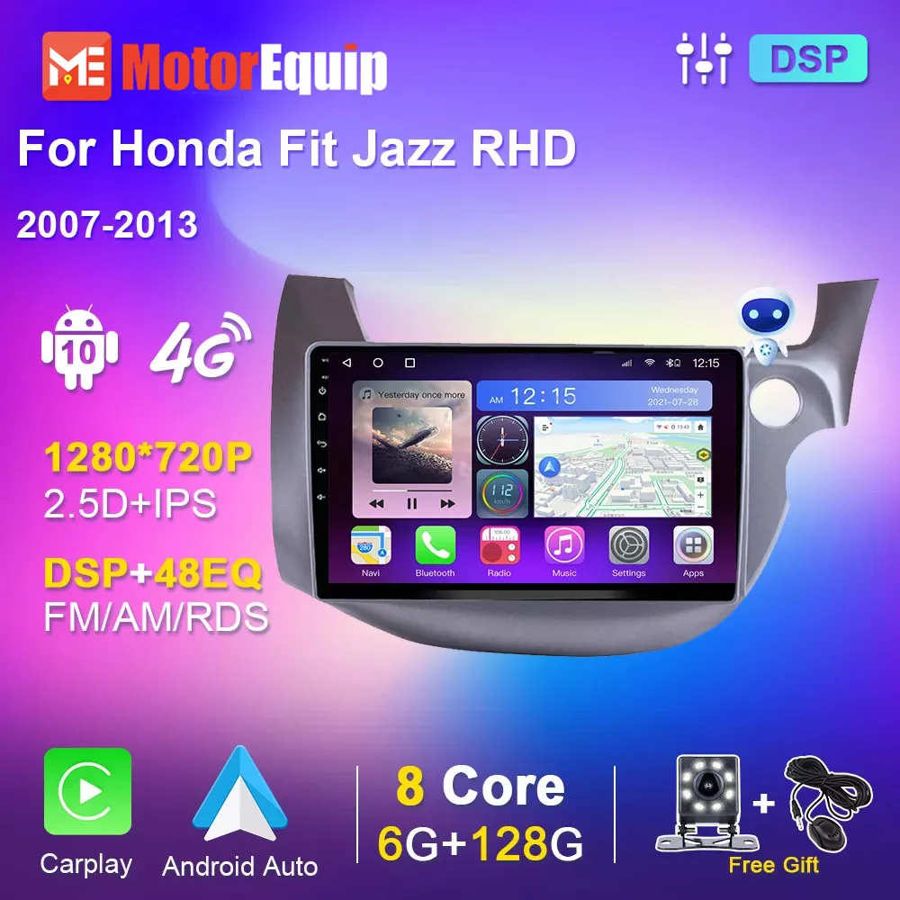 

Android 10.0 Car Radio For Honda Fit Jazz RHD 2007-2013 Autoradio Multimedia Player GPS Stereo Carplay Navigation Audio for Cars