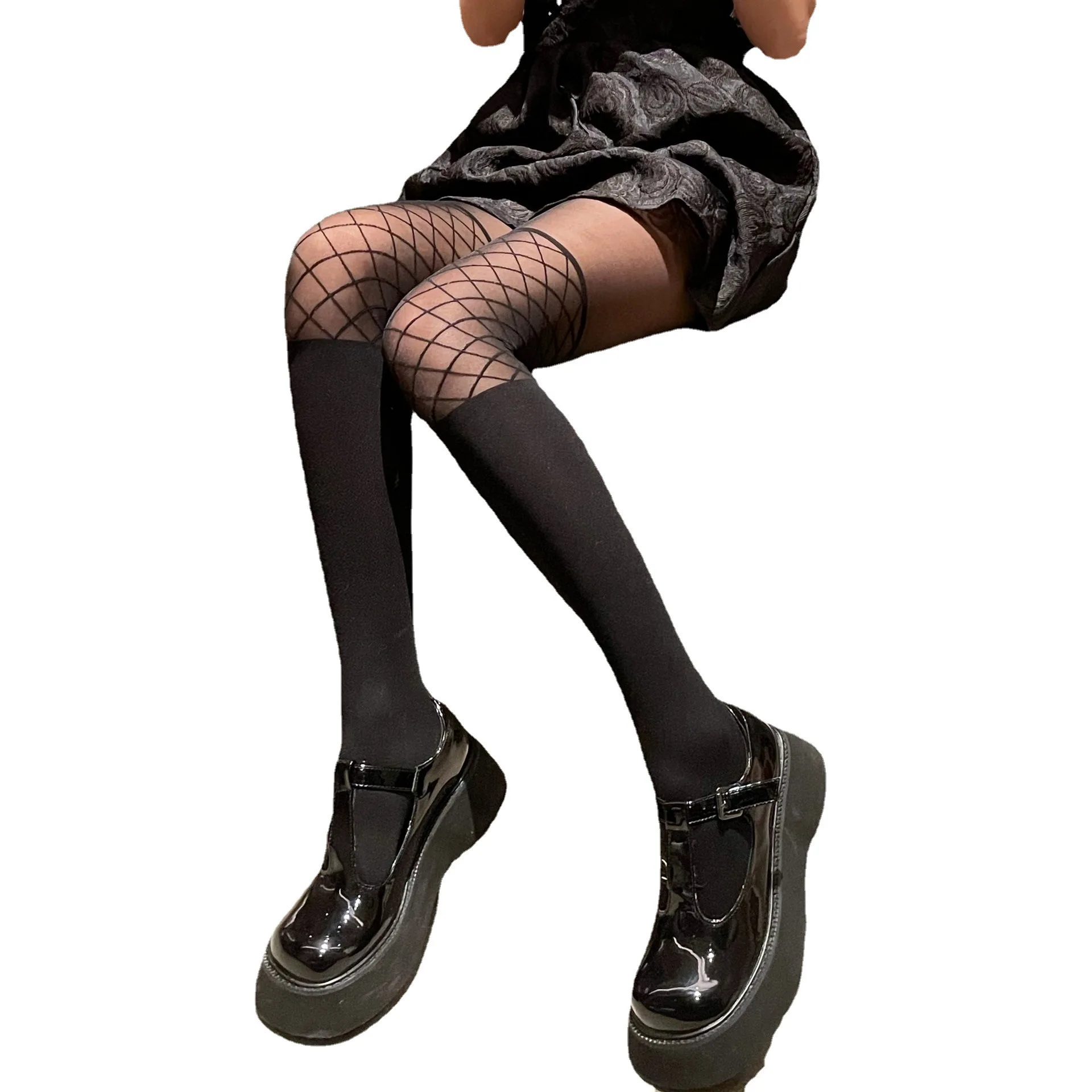 

Japanese Condole Net False High Splicing False Leg Pantyhose Over-the-knee Render Filar Tights