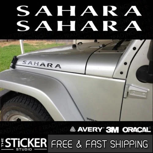 

Наклейка с логотипом для 2 шт./пара Jeep SAHARA 580x46 мм крыло крыла Wrangler TJ JK CJ YJ