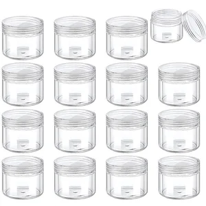 50 шт., пластиковая баночка для косметики 2 г3 г5g10 г20 г, контейнер для хранение для принадлежностей для дизайна ногтей, прозрачный образец лосьона, бутылки с кремом для лица