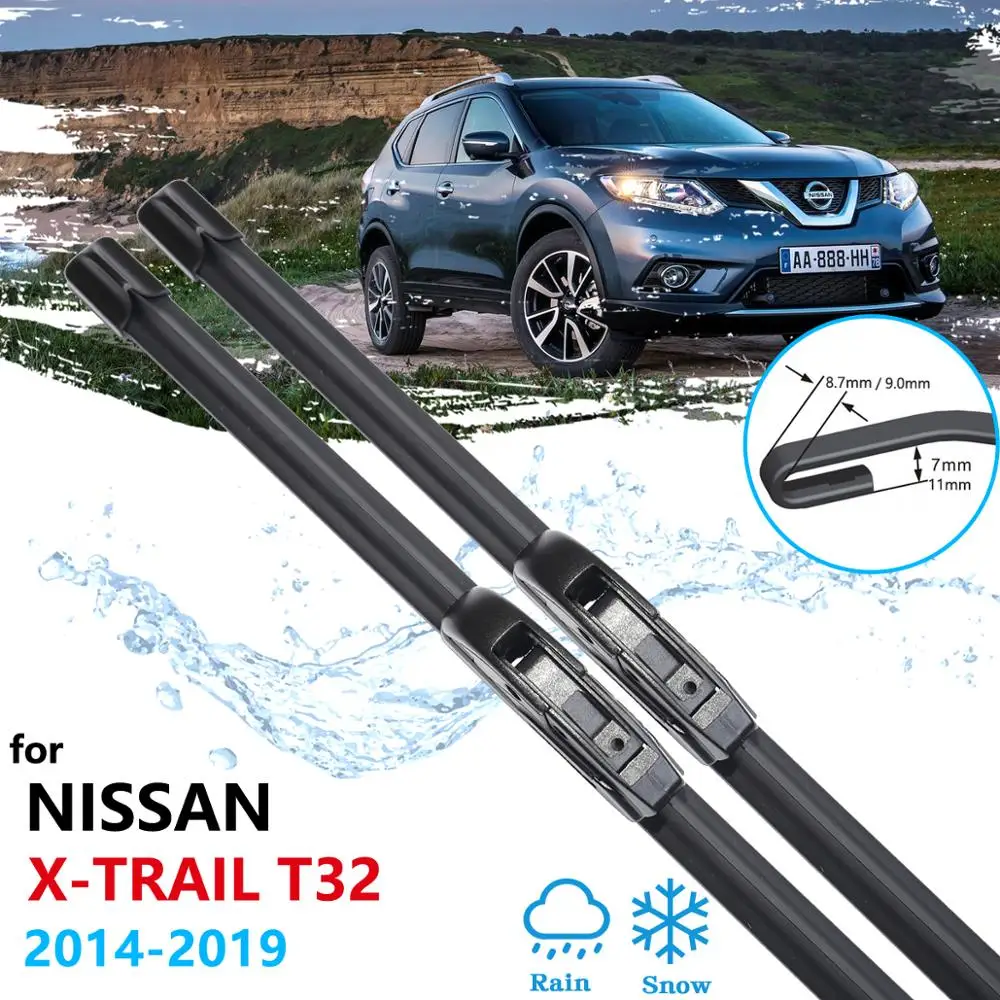 Автомобильные стеклоочистители для Nissan X Trail T32 2014 ~ 2019 переднего ветрового стекла