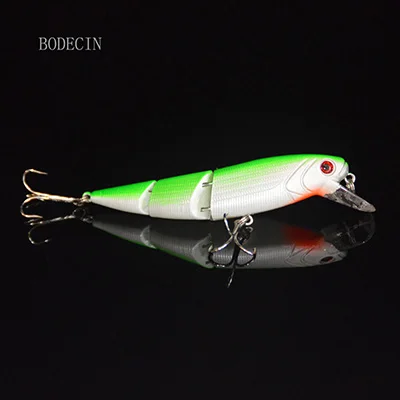 C1 1PCS 1 шт., приманка для рыбной ловли Minnow, зима 135 мм, 15 г, 3 сегмента, поддельная/Жесткая/искусственная приманка, воблеры для щуки/троллинга/рыбы, 3D глаза - Цвет: C1 1PCS