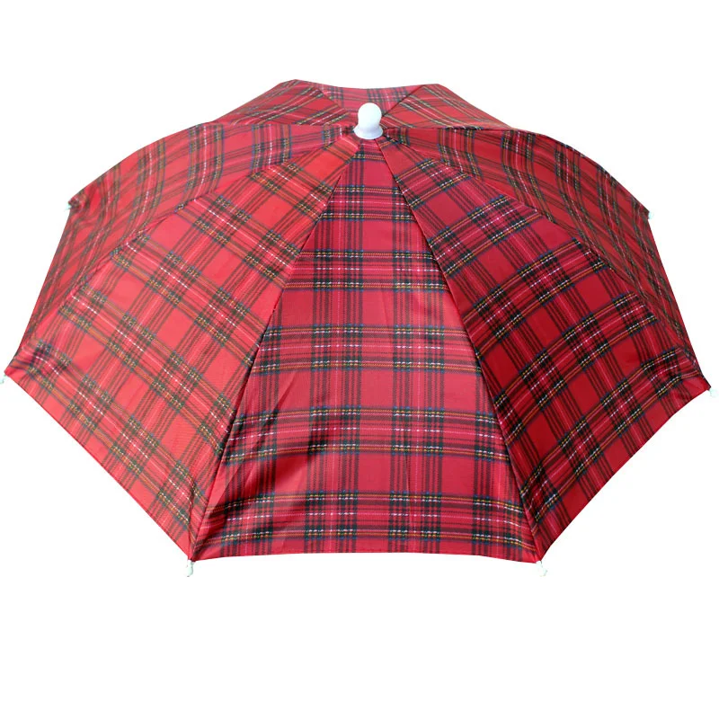 

New Foldable Head Umbrella Hat Cap Golf Outdoor Sun Headwear Fishing Camping