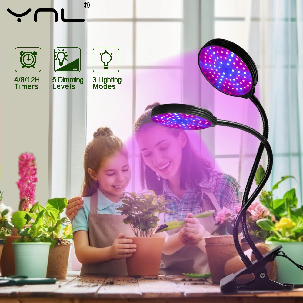 

LED Grow Light 5V USB Dimming Full Spectrum Phyto Growth Desk Clip Lamp For Plants Hydroponic Greenhouse Flower Seeds Phytolamp