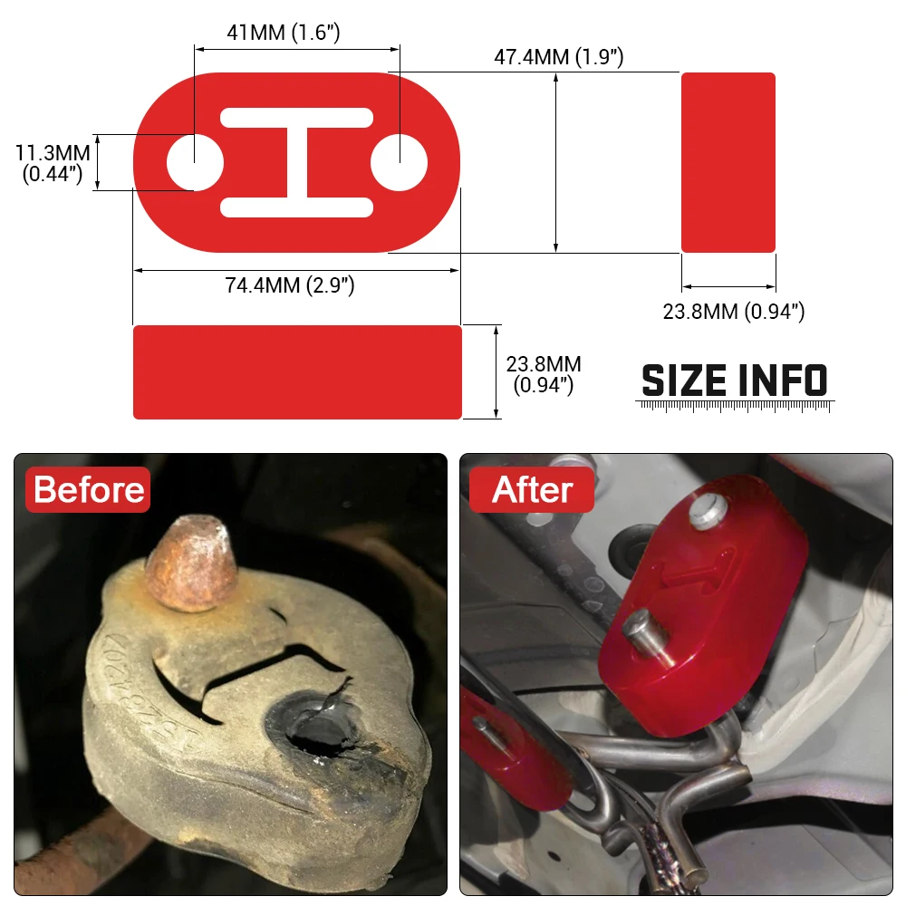 PQY полиуретановые выхлопы/глушитель короткие вешалки 4 шт./лот Универсальные на