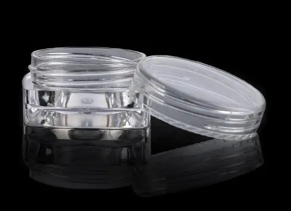 2 шт./лот 3 г 5 портативные пластиковые косметические пустые банки прозрачные