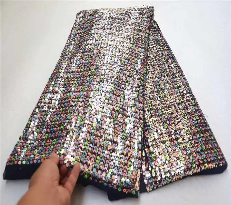 Блестки кружева ткань 2019 высокого качества Африканское вечернее платье ткани