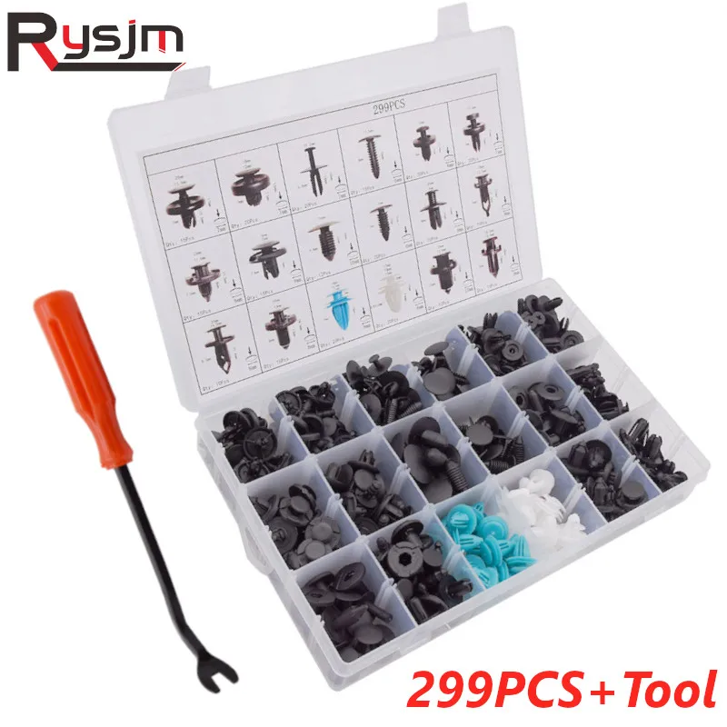 299 шт./компл. 18 размеров заклепки с нажимным штифтом для кузова автомобиля