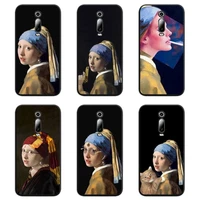 girl with a pearl earring vermeer phone case for redmi 9a 9 8a 7 6 6a note 9 8 8t pro max k20 k30 pro