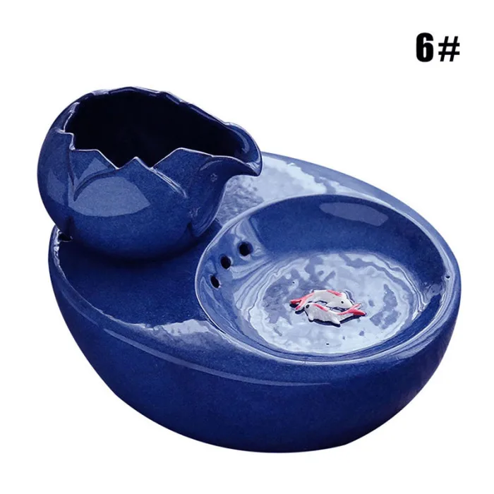 Cat Ceramic Water Fountain Automatic Pet Drinking Fountain Quiet Electric Automatic Circulation System Water Dispenser P7Ding