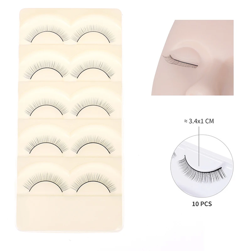 

5 Pairs Training Practice Eyelash Extension Self Practise False Strip Lashes