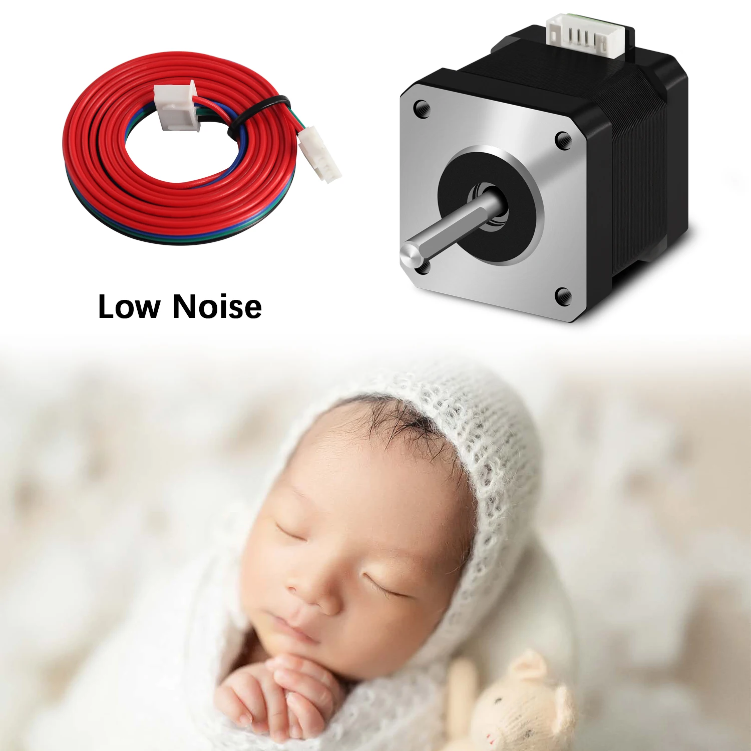 SIMAX3D 3 шт. 38 мм Nema 17 шаговый двигатель 42 Мотор 4 lead 17HS4401 NEMA17 42bygh 1.5A с DuPont линией для