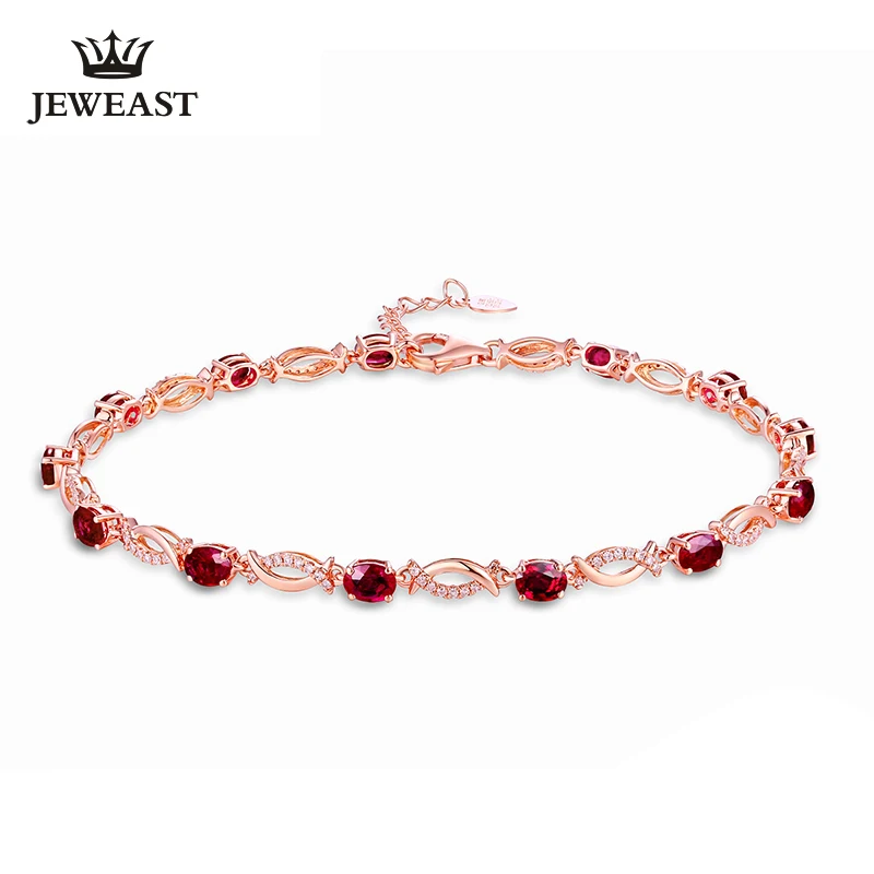 Женский браслет из натурального рубина MAQ тонкий однотонный Браслет чистого