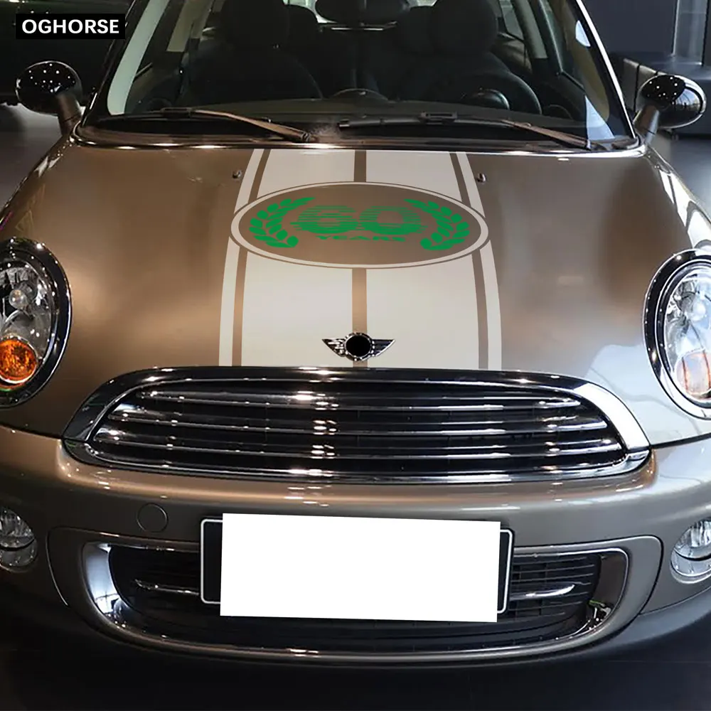 Car Hood Bonnet Decal Engine Cover Rear Trunk Body Stickers For MINI Cooper S R56 Clubman R55 Accessories | Автомобили и