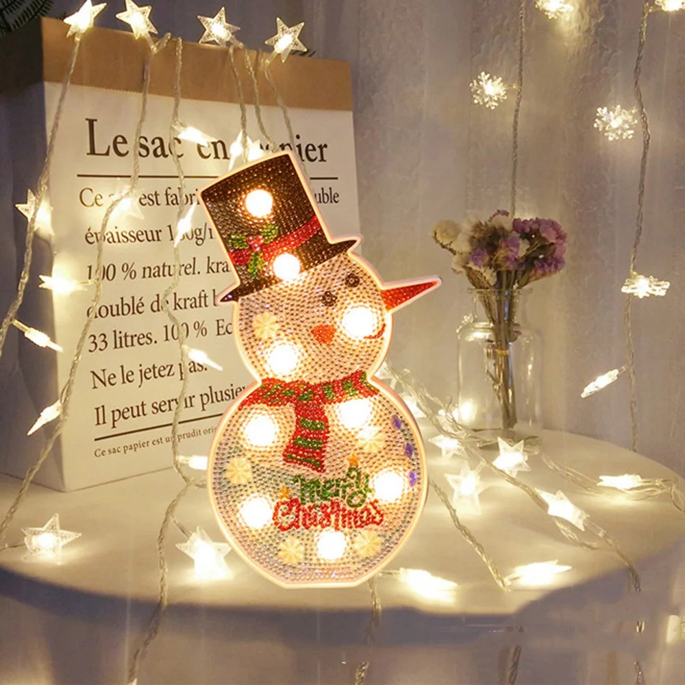 1 шт. светодиодный светильник сделай сам в виде рождественской елки и снеговика |