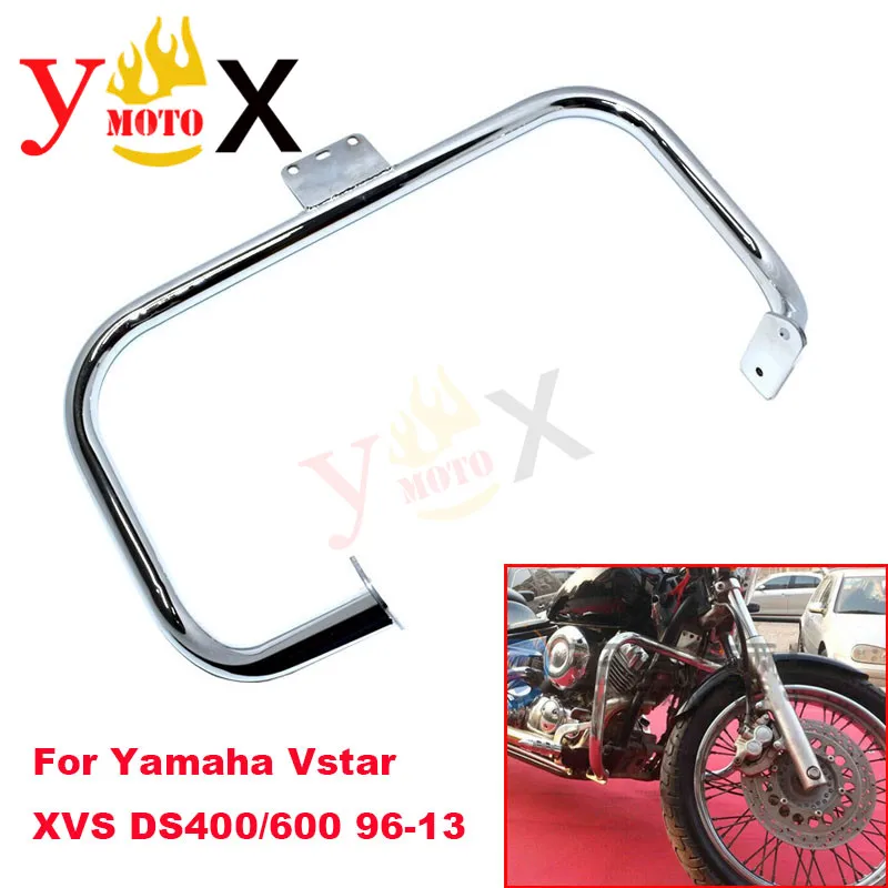 Хромовая защита двигателя буфер бампера для автострады Защитная панель Yamaha Vstar XVS