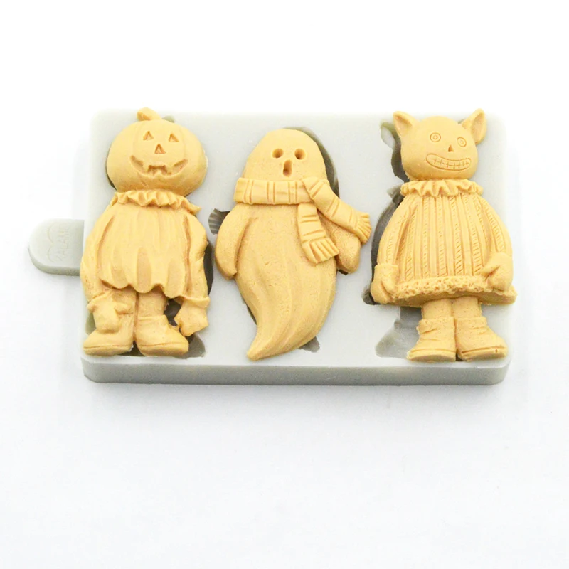 Силиконовая форма для торта на Хэллоуин скелет тыква демон клоун узор шоколадные