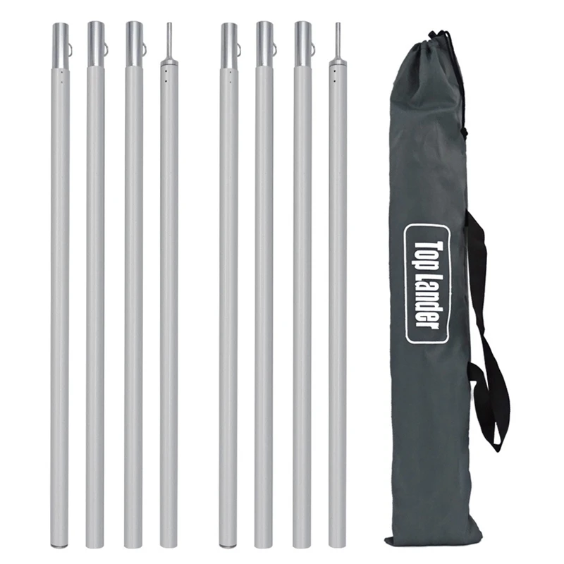 

Top Lander Camping Tent Pole 6063 Aluminum Alloy Adjustable Tent Support Rods Hiking Backpacking Beach Shelter Tarp Awning Pole
