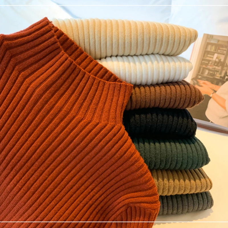 

Turtleneck Sweater Women Fashion 2020 Autumn Winter Black Tops Women Knitted Pullovers Long Sleeve Jumper Pull Femme Clothing