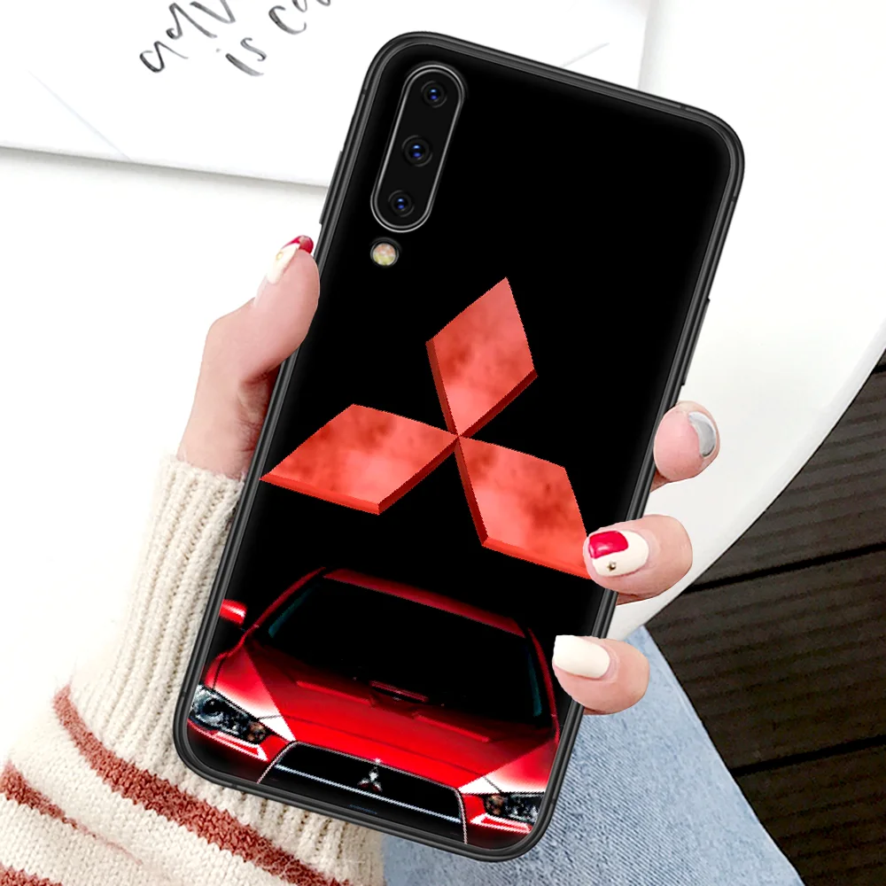 

Luxury Mitsubishi Car Brand Phone Case For Samsung Galaxy A 3 5 7 8 10 20 20E 21S 30 30S 40 50 51 70 71 4G black Cell Fashion
