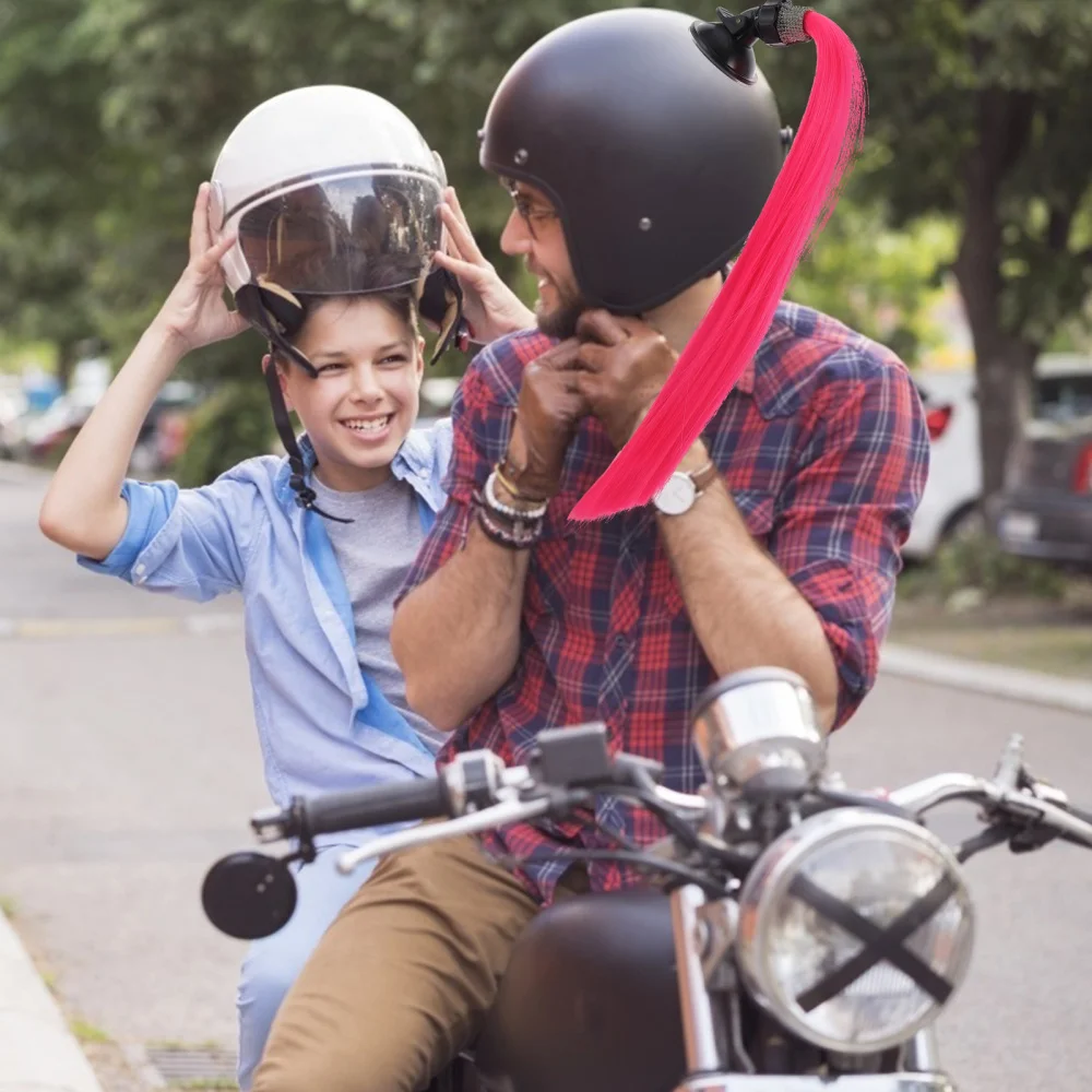 

Helmet Ornament Motorcycle Helmet Wig Decor Helmet Accessories for Man Woman