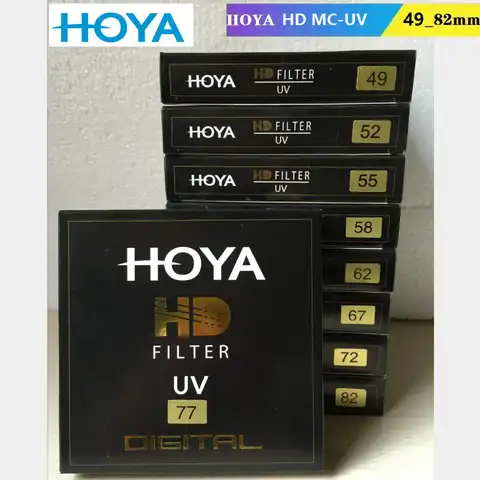 Оригинальный цифровой ультрафильтр HOYA HD UV 49mm_52_55_58_62_67_72_77_82mm, закаленный, с многослойным покрытием, для объектива камеры Nikon, Canon, Sony