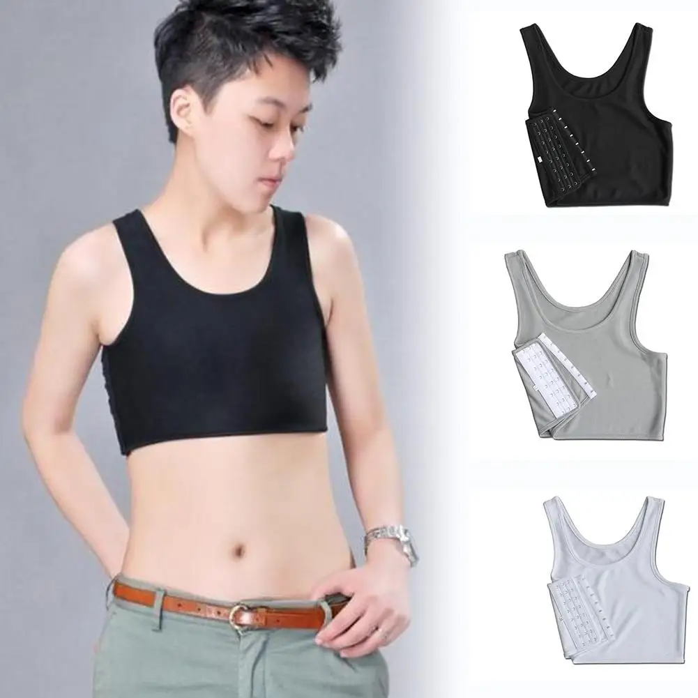

Обмотанная подкладка на груди комфортная и мягкая форма для тела дышащая Пряжка короткий нагрудный бандаж Транс Повседневный жилет топы