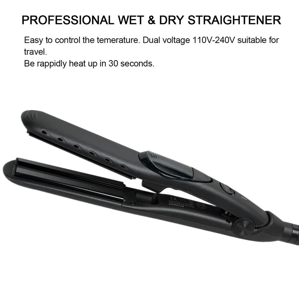 

Professional Steam Hair Straightener Ceramic Vapor Hair Flat Iron Seam Hair Straightening Iron Curler Steamer Hair Styling Tool