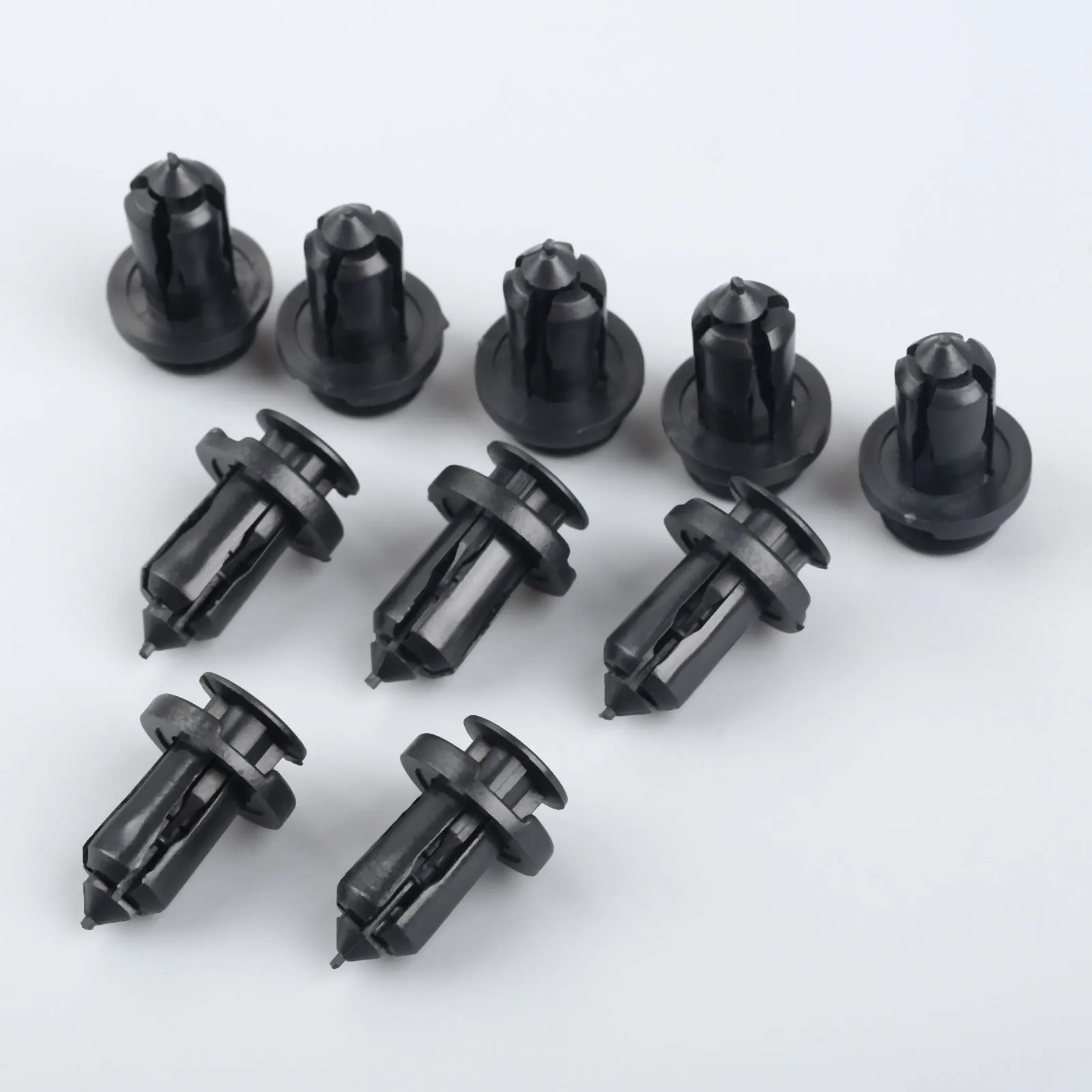

10Pcs For Subaru Plastic Rivet Bumper Clips 10.5mm Hole Auto Engine Cover Fastener Fender Retainer Car Door Panel Trim Clips
