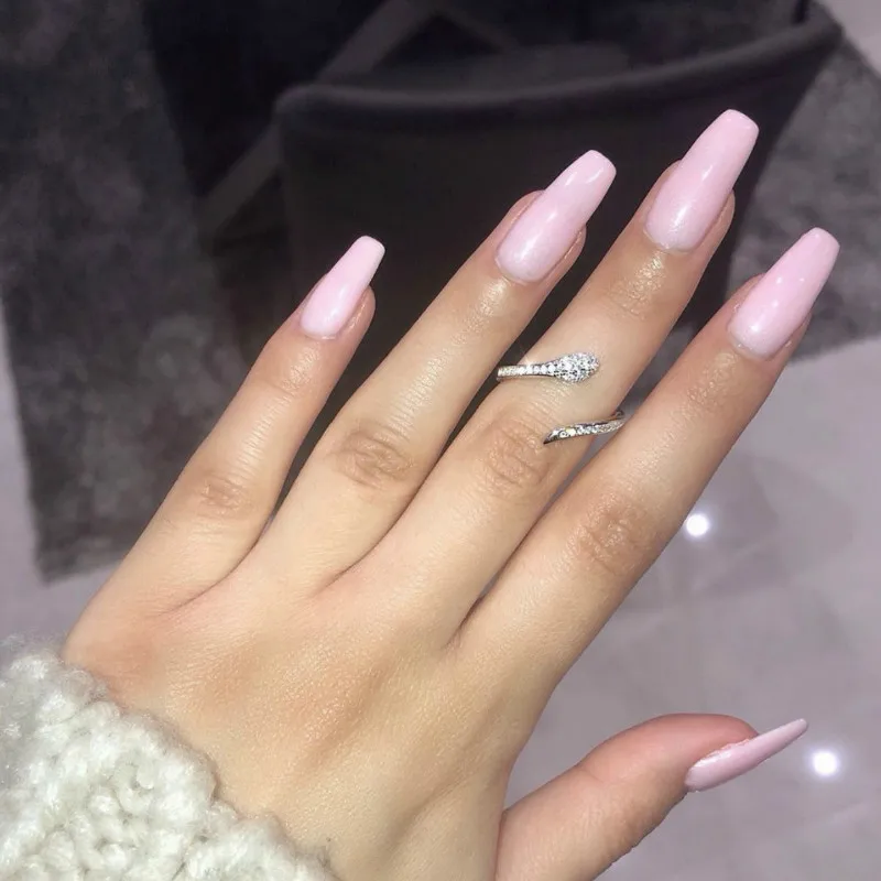 

New Animal Shape Zircon Ring Creative Style Snake Ring Women's Open Ring