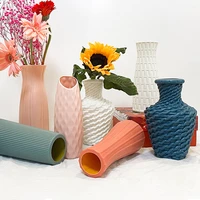flower vase imitation ceramic plastic flower vase flower basket nordic home living room decoration ornament flower arrangement