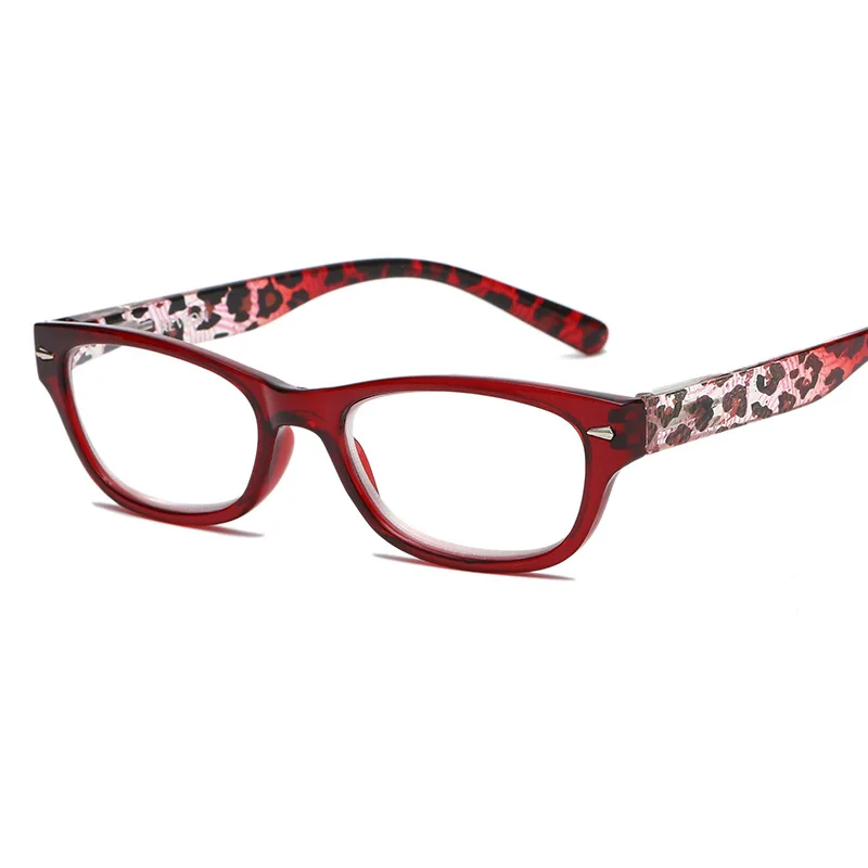 Женские очки для чтения с красным леопардовым принтом модные дизайнерские