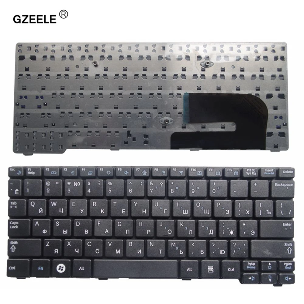 GZEELE Новая русская клавиатура для samsung N150 plus N143 N145 N148 N158 NB30 NB20 N102 N102S NP-N145 ноутбук черный/белый - Цвет: Черный