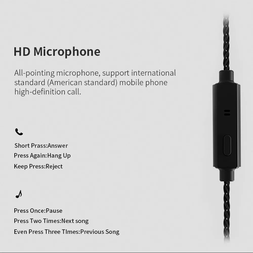 Новое прибытие QKZ VK1 HIFI тяжелый бас шумоподавление Стерео Съемный проводной наушник-вкладыш