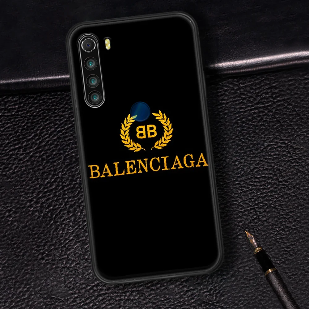 

French Luxury Brand Phone Case Cover Hull For XIAOMI Redmi 7 7A 8 8A 9 9C Note 6 7 8 9 9S K20 Pro K30 black Etui Soft Funda 3D