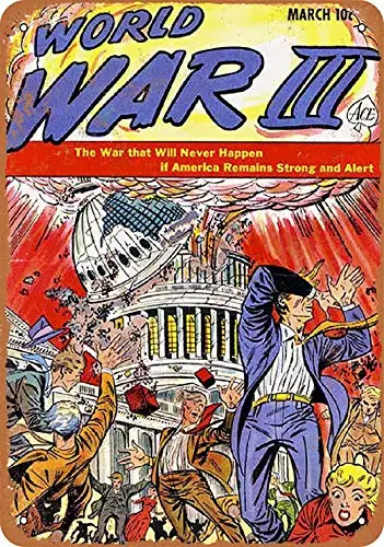 

8x12 металлический знак-World War III комикс-винтажный декор для стен искусство