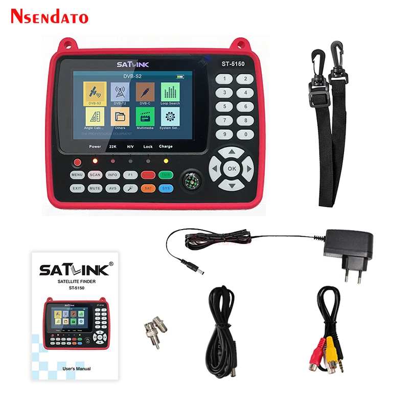 Счетчик спутникового сигнала Satlink Φ/T2/C COMBO satfinder счетчик H.265 HEVC Φ QPSK 8PSK 16APSK