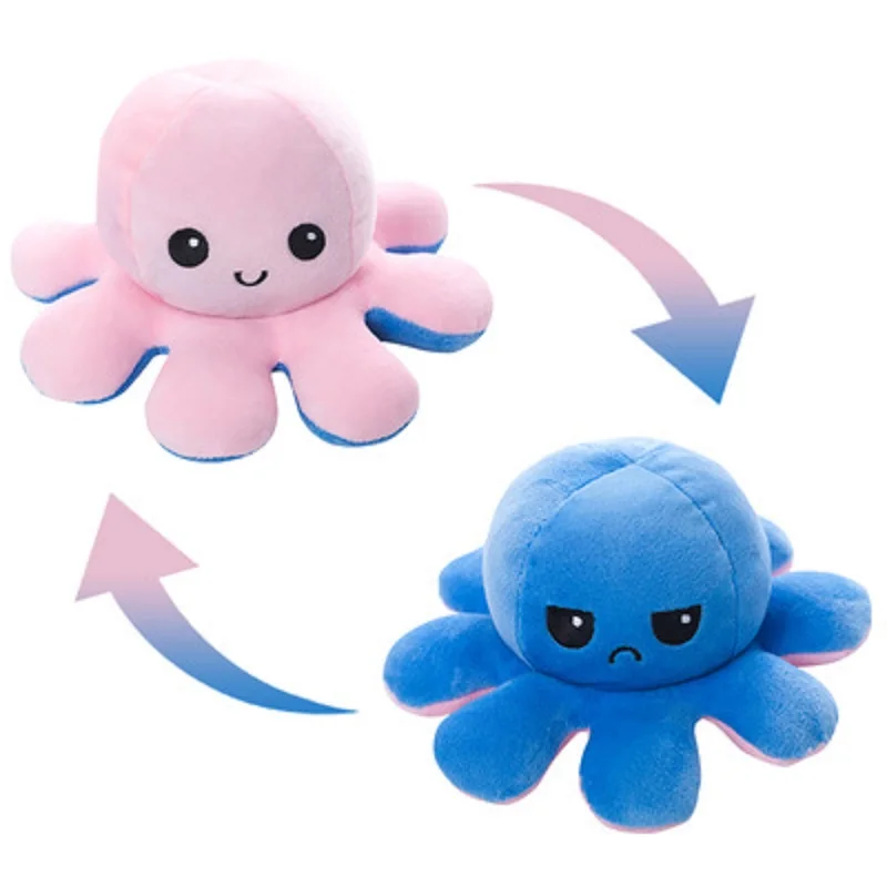 

Show Moods Octopus Lovely Double-sided Plush Toys Children Gift Fashion Birthday Gifts For Girl Funny Mascot Stuffed Dolls