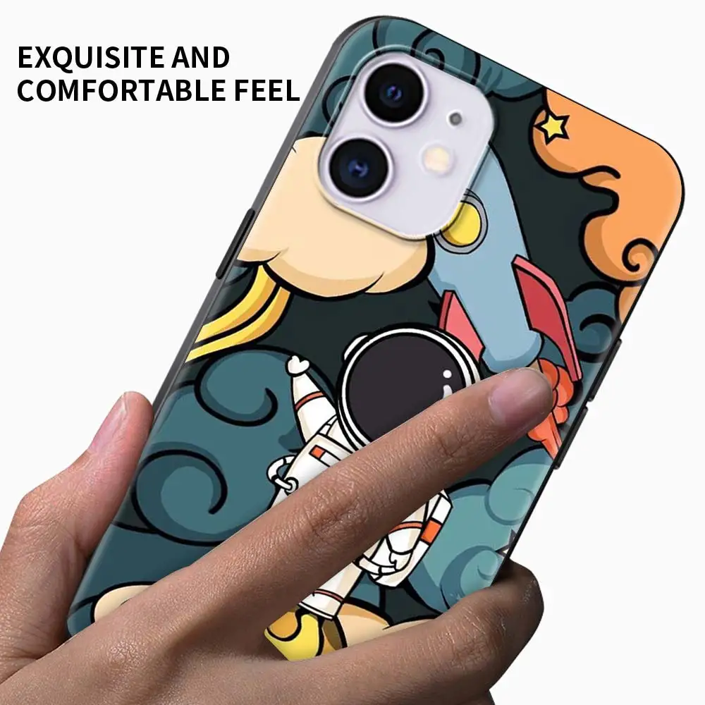 

Star Astronaut Cute Case Black Phone Cover