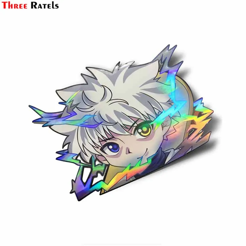 

Three Ratels A945 Creative Car Sticker Killua Zoldyck Peeker Vinyl JDM Graffiti Peeking Car Window No Reflective Decal