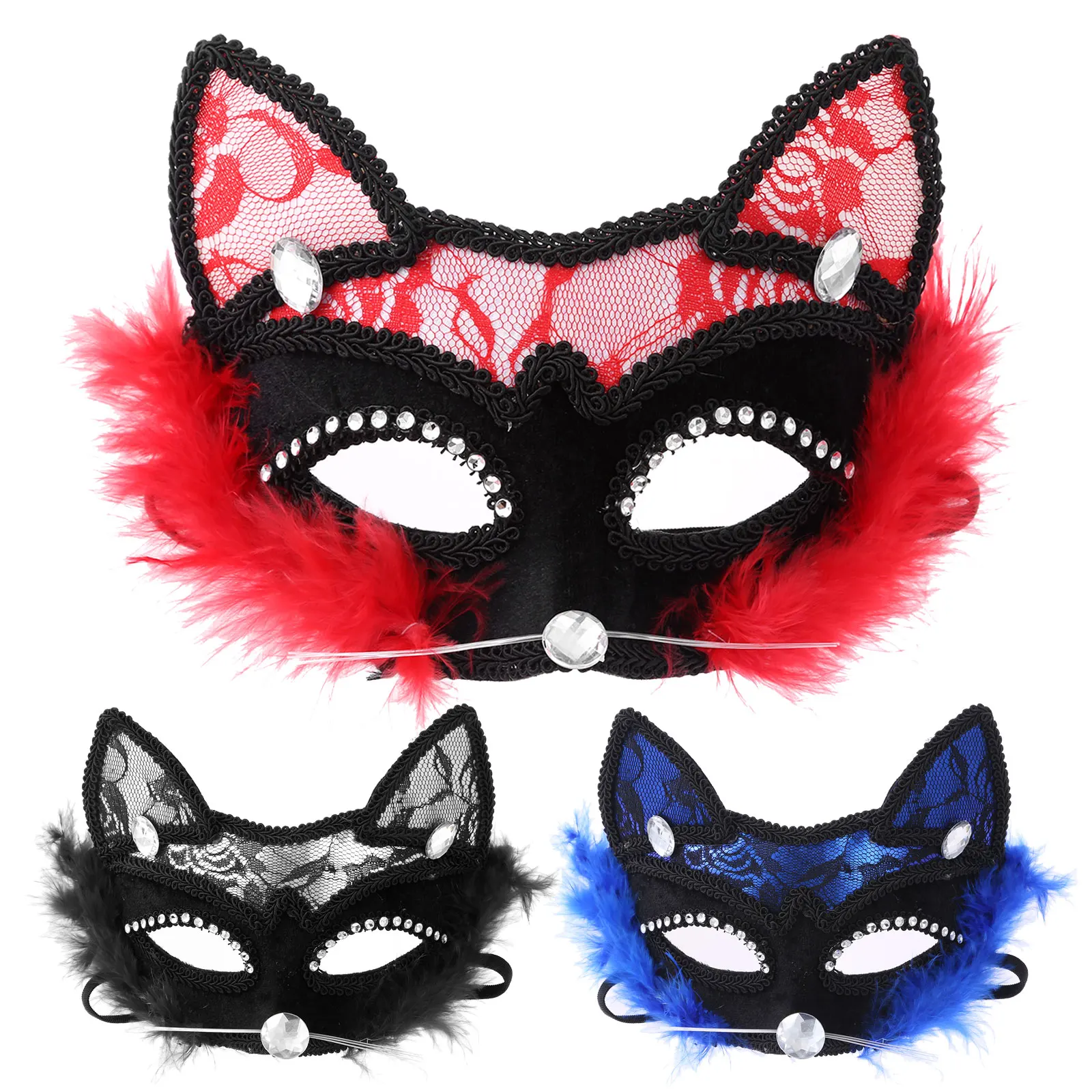 Маска женская маскарадная с лисьим глазом пикантный костюм для вечевечерние НКИ