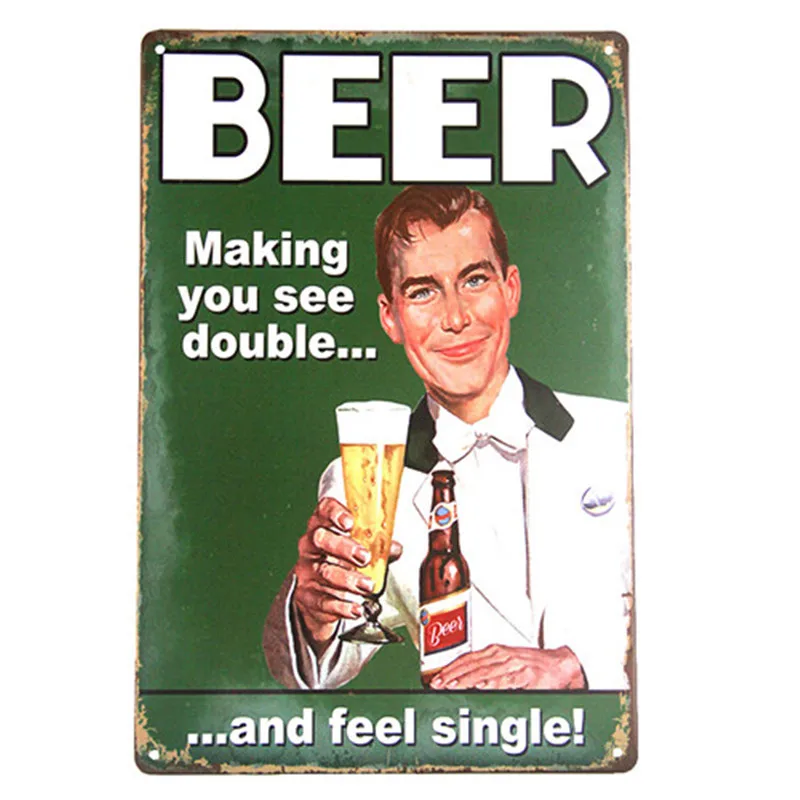 Пивные винтажные жестяные вывески барные кухонный декор наружные настенные