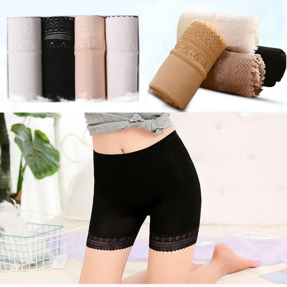 Женское кружевное нижнее белье безопасные короткие штаны тонкое Корректирующее