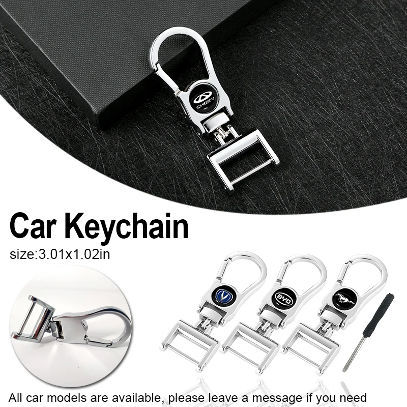 

1pcs Car Logo Key Ring Waterproof Tools Auto Keychain for Tesla Model 3 2021 S X Y Invader 3 Bonina Cruze Hilux Car Accessories