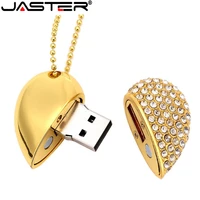 jaster crystal heart usb flash mini pendrive usb 2 0 64gb 32gb 16gb 8gb 4gb cle usb valentines day gift pen drive